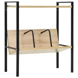 regal-2-poziomowy-czarno-debowy-52x28x59-cm