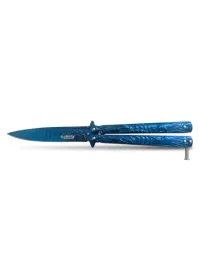 noz-motylkowy-niebieski-irydowany-balisong-rzezbiony-kandar