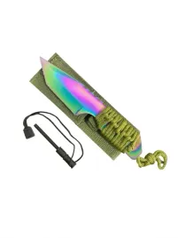 teczowy-noz-bushcraft-krzesiwo-paracord-edc