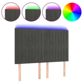 zaglowek-led-aksamit-ciemnoszary-144x5x118-128cm