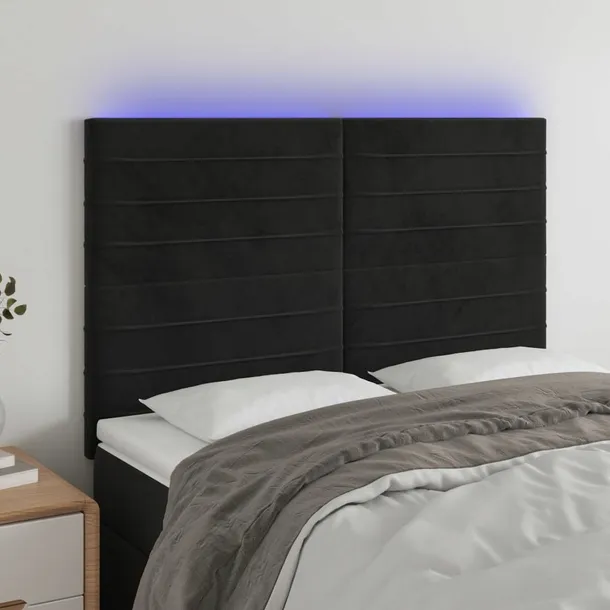 zaglowek-led-aksamit-144x5-czarny-stan-nowy