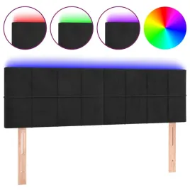 zaglowek-led-aksamitny-czarny-144x5x78-88-cm