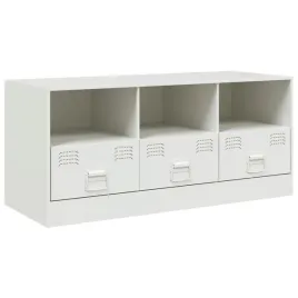 biala-szafka-pod-tv-ze-stali-walcowanej-na-zimno-3-polki-szuflady-99x3
