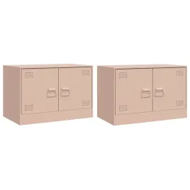 rozowa-szafka-pod-tv-ze-stali-walcowanej-na-zimno-67x39x44cm-2-przegrod