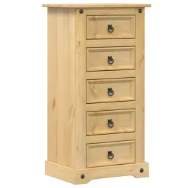 szafka-nocna-corona-lite-drewno-sosnowe-miodowy-braz-5-szuflad-53x39x1