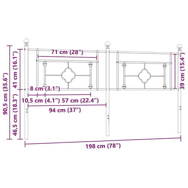 wezglowie-stalowe-198x97-cm-biale-producent-vidaxl