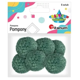 pompony-wloczkowe-szmaragdowe-30mm-6szt-titanum