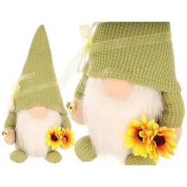 skrzat-gnom-20cm-zielony-ze-slonecznikiem-dekoracja-wiosenna-saska-garden