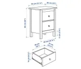 ikea-hemnes-komoda-2-szuflady-biala-bejca-stan-nowy-kolor-frontow-bialy
