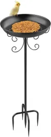 metalowy-karmnik-poidlo-dla-ptakow-ze-stojakiem-3071-cm-wbijany-czarny