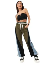 spodnie-damskie-jeansy-z-wstawkami-khaki-m