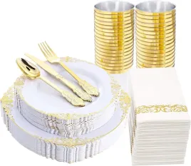 zloty-zestaw-talerze-wielorazowe-sztucce-kubki