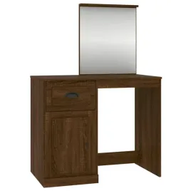 stolik-kosmetyczny-drewniany-z-lustrem-brazowy-dab-90x50x1325-cm