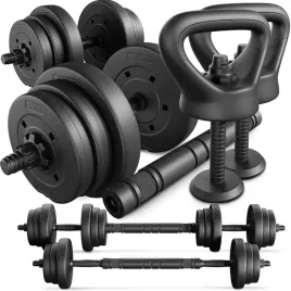 hantle-regulowane-bitumiczne-zestaw-hantli-2x10kg-gryf-kettle-trex-sport