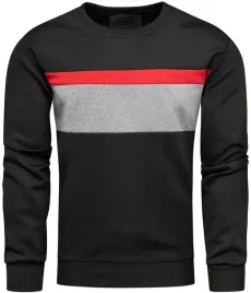 bluza-meska-czarna-w-pasy-bez-kaptura-l