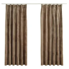 vidaxl-zaslony-z-haczykami-2-szt-aksamitne-bezowe-140x175-cm