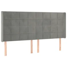zaglowek-lozka-aksamitny-163x16x118-128-jasnoszary