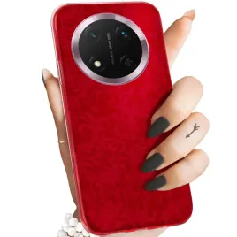 etui-do-honor-magic7-lite-wzory-czerwone-serca-roze-obudowa-pokrowiec-case