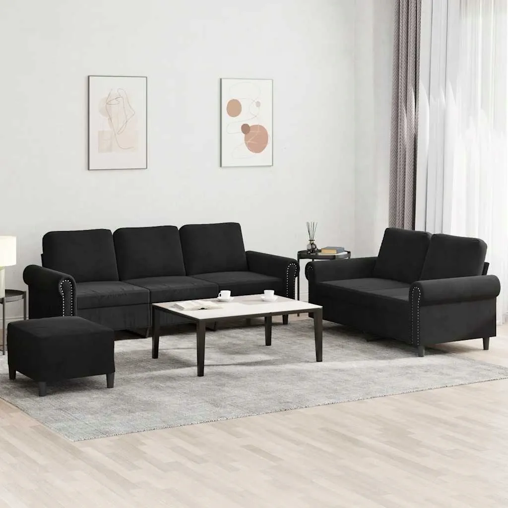 sofa-aksamitowa-2-3os-podnozek-czarna