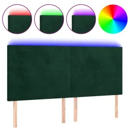 zaglowek-led-aksamit-ciemnozielony-160x118-128-cm