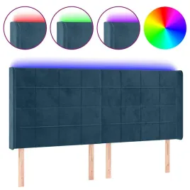 zaglowek-led-aksamit-ciemnoniebieski-183x16x118-128cm