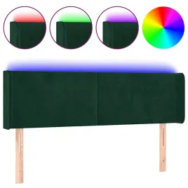 zaglowek-led-aksamit-147x16x78-88-ciemnozielony