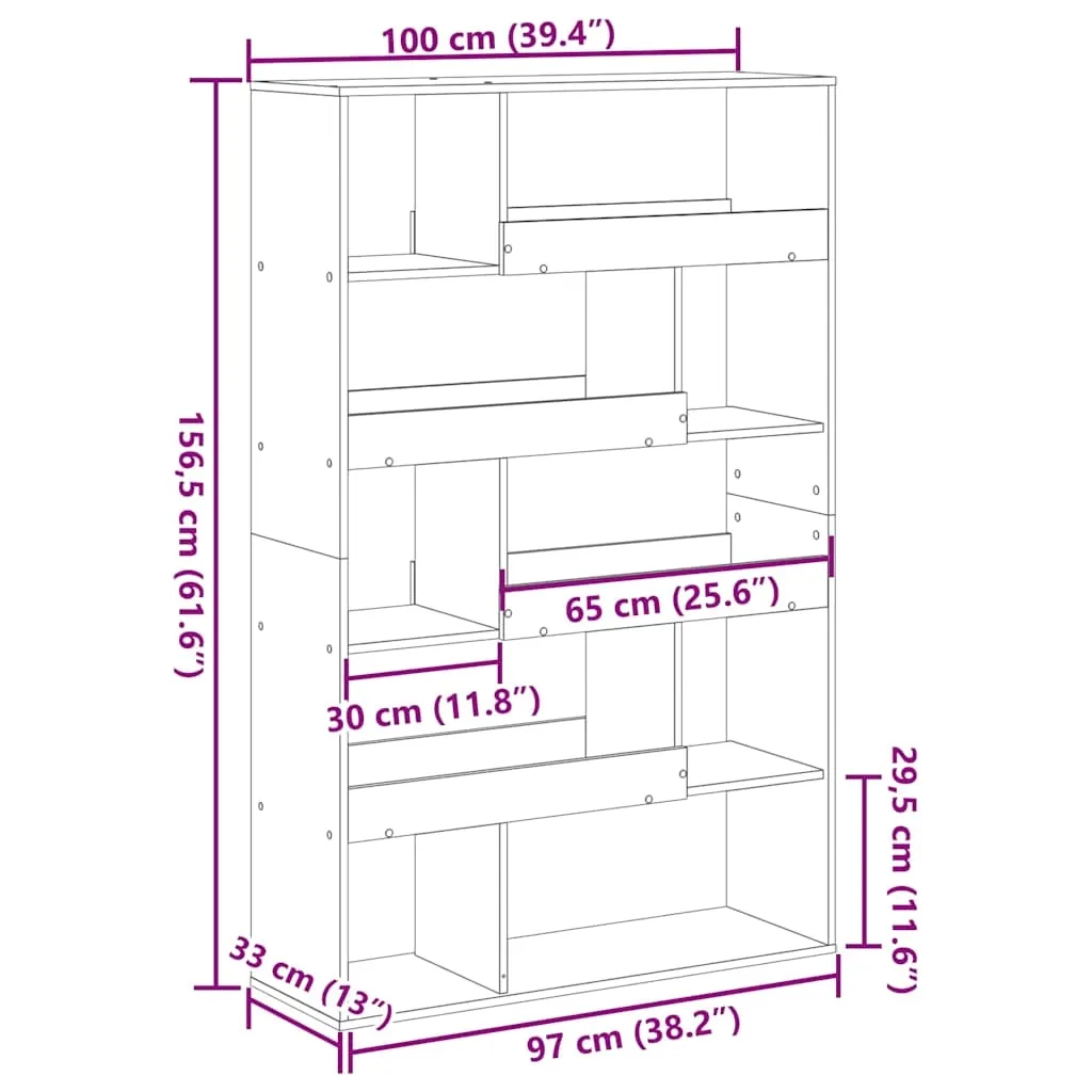 regal-czarny-10-polek-100x33x1565cm-stan-nowy