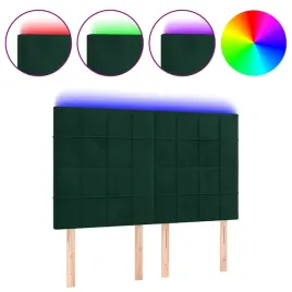 zaglowek-led-aksamitny-144x5x118-cm-ciemnozielony