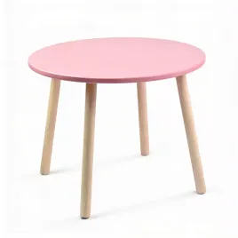 stolik-dzieciecy-okragly-60-cm-rozowy-skandynawski-kawowy-mdf-drewniane-nog