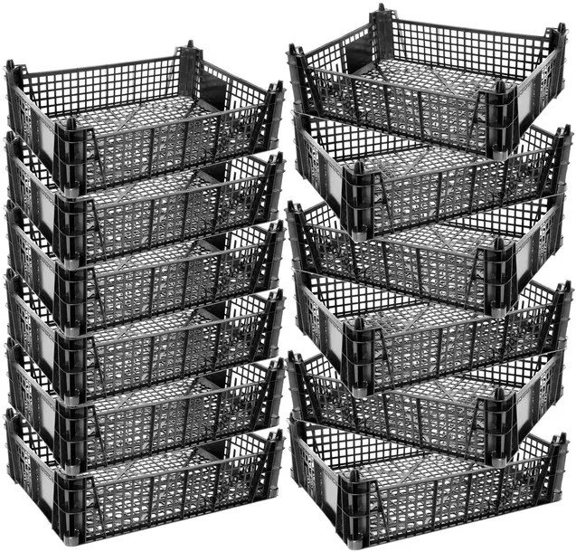 12 sztuk SKRZYNKA PLASTIKOWA KOSZ KOSZYK CASI 40X30X12