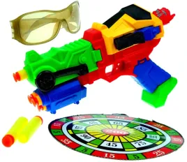 pistolet-robot-na-strzalki-z-gabki-okulary-tarcza