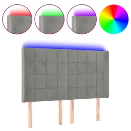 zaglowek-led-aksamit-jasnoszary-147x16x118-cm