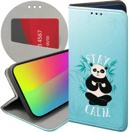 etui-z-klapka-do-realme-note-60-c63-wzory-panda-bambus-pandy-futeral-case