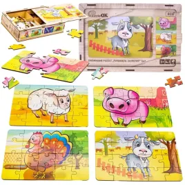 drewniane-puzzle-4w1-zwierzeta-na-farmie-ukladanka-zestaw-farma