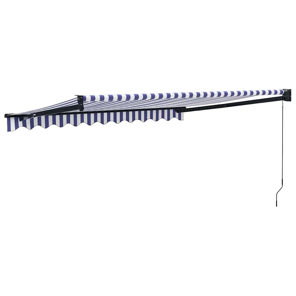 markiza-tarasowa-3x2-5m-niebiesko-biala-stan-nowy