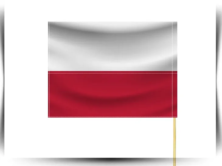Flaga Chorągiewka Polski materiałowa z patykiem Sacrum Producent