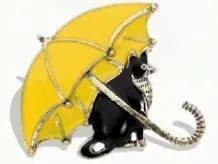 broszka-czarny-kot-pod-parasolka-z-kamieniami-b53