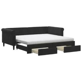 lezanka-sofa-rozkladana-2-w-1-czarna-219x100x68cm