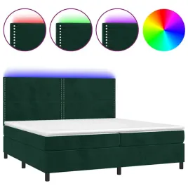 lozko-kontynentalne-z-diodami-led-aksamit-ciemnozielony-203x200cm