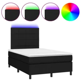 lozko-kontynentalne-z-diodami-led-czarny-193x123x118-128-cm