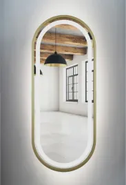 lustro-owalne-zlote-60-160-cm-led-piaskowane-wlacznik-dotykowy