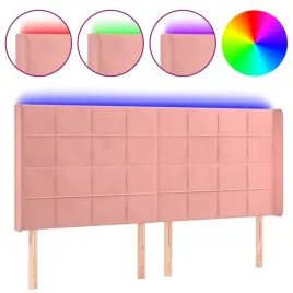 zaglowek-led-aksamitny-rozowy-203x16x118-128cm