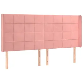 zaglowek-lozka-aksamitny-rozowy-203x16x118cm