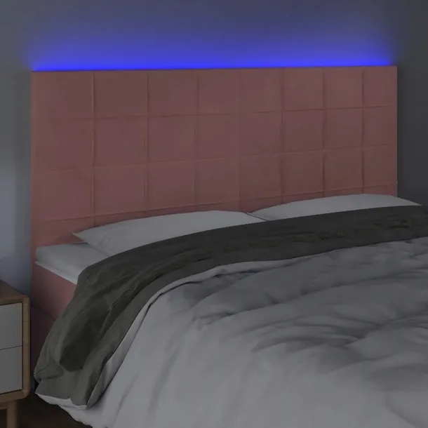 zaglowek-led-aksamit-200x118-cm-rozowy-kolor-obicia-rozowy
