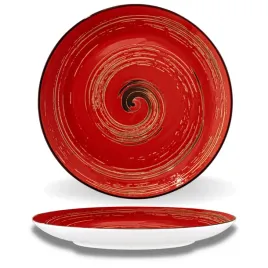 talerz-obiadowy-plaski-porcelanowy-czerwony-wilmax-255-cm-okragly