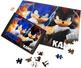 puzzle-a3-a4-sonic-film-movie-gra-gadzety-napis-imie-personalizacja