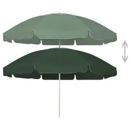 vidaxl-parasol-plazowy-zielony-240-cm
