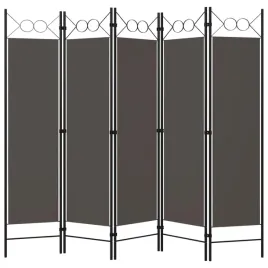 vidaxl-parawan-5-panelowy-antracytowy-200-x-180-cm