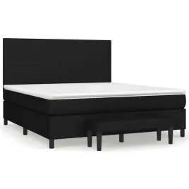 lozko-kontynentalne-czarne-160x200-cm-materac-piankowy-lawka-100x30