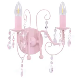 vidaxl-lampa-scienna-z-koralikami-rozowa-2-zarowki-e14